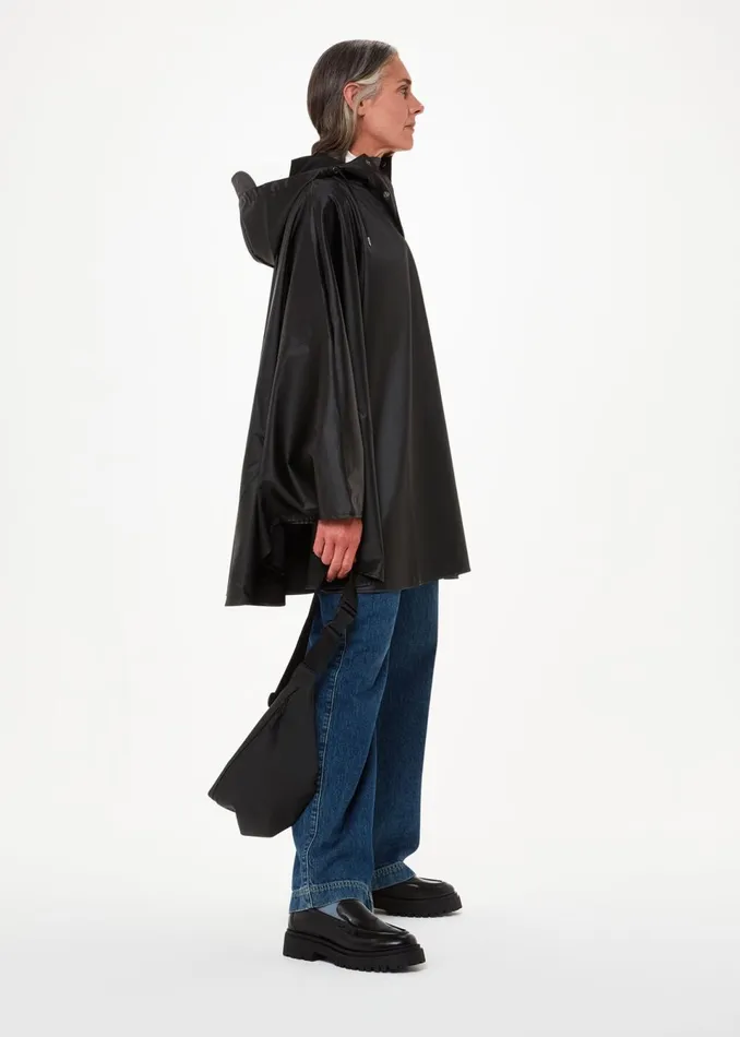 Women Coats and Jackets Whistles Black Rains Cape