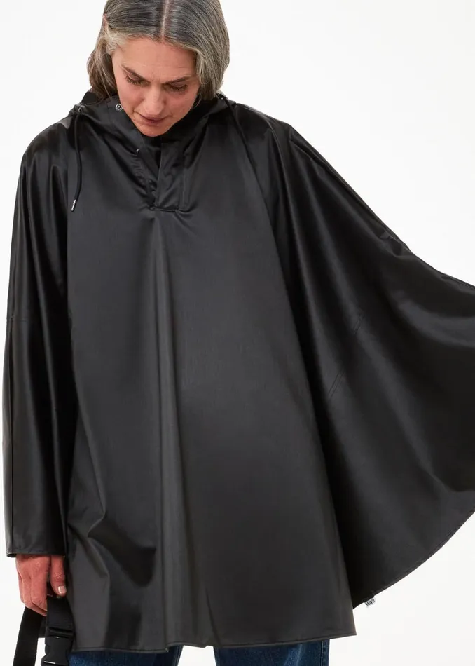 Women Coats and Jackets Whistles Black Rains Cape
