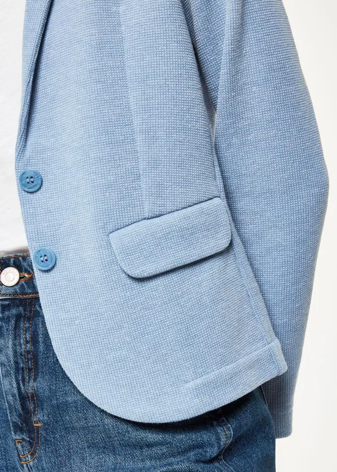 Women Coats and Jackets Whistles Blue Slim Jersey Jacket