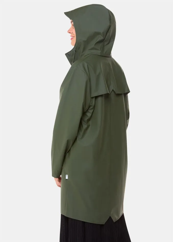 Women Coats and Jackets Whistles Dark Green Rains Long Jacket