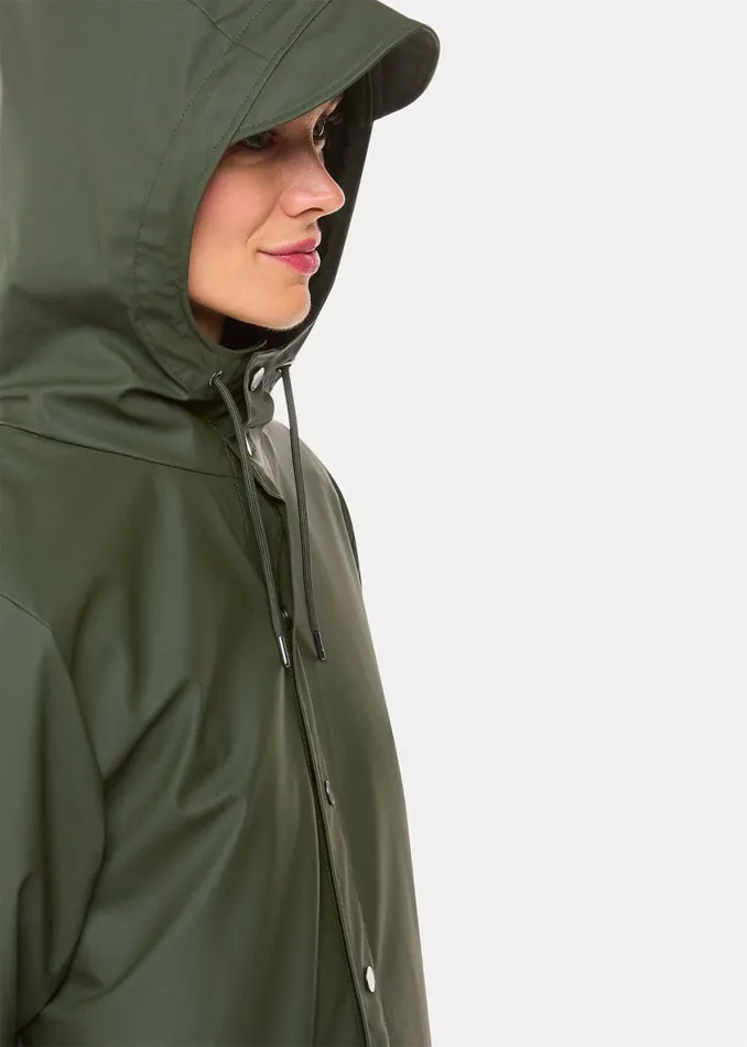 Women Coats and Jackets Whistles Dark Green Rains Long Jacket