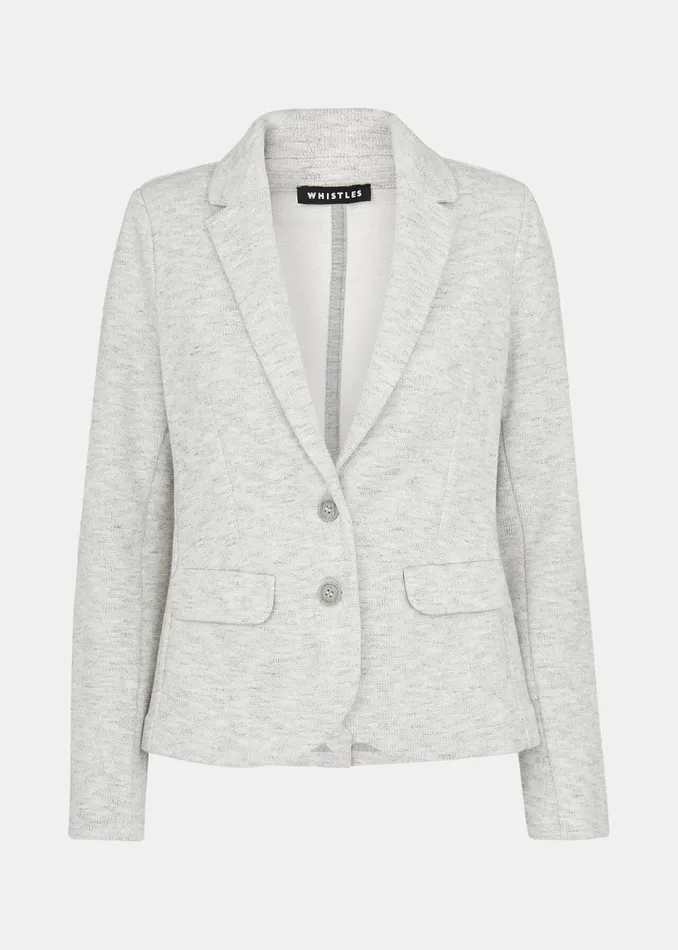 Women Coats and Jackets Whistles Grey Slim Jersey Jacket
