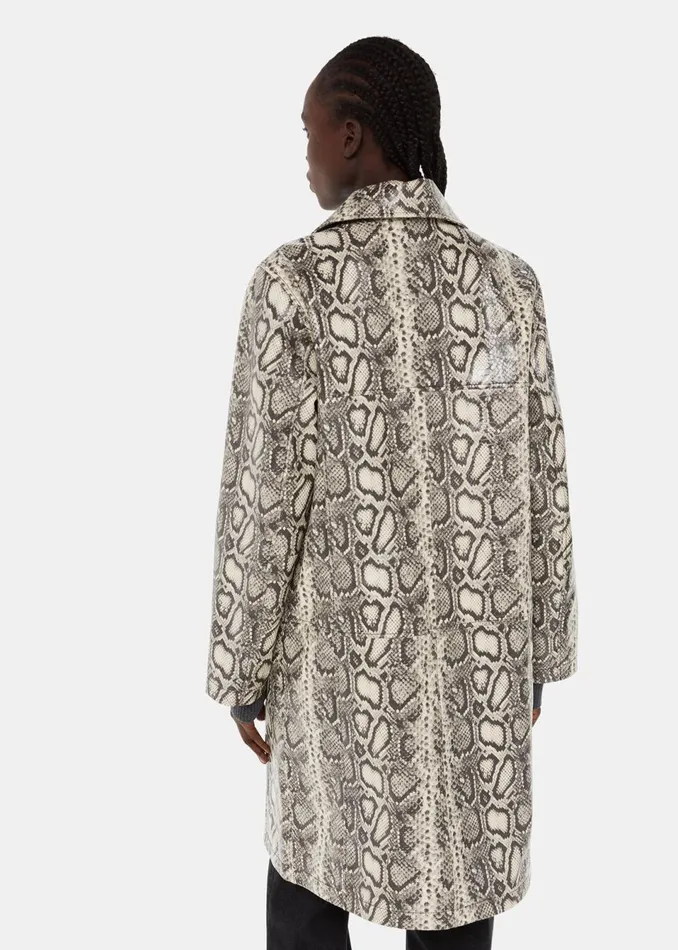 Women Coats and Jackets Whistles Multicolour Iyana Snake Print Leather Coat