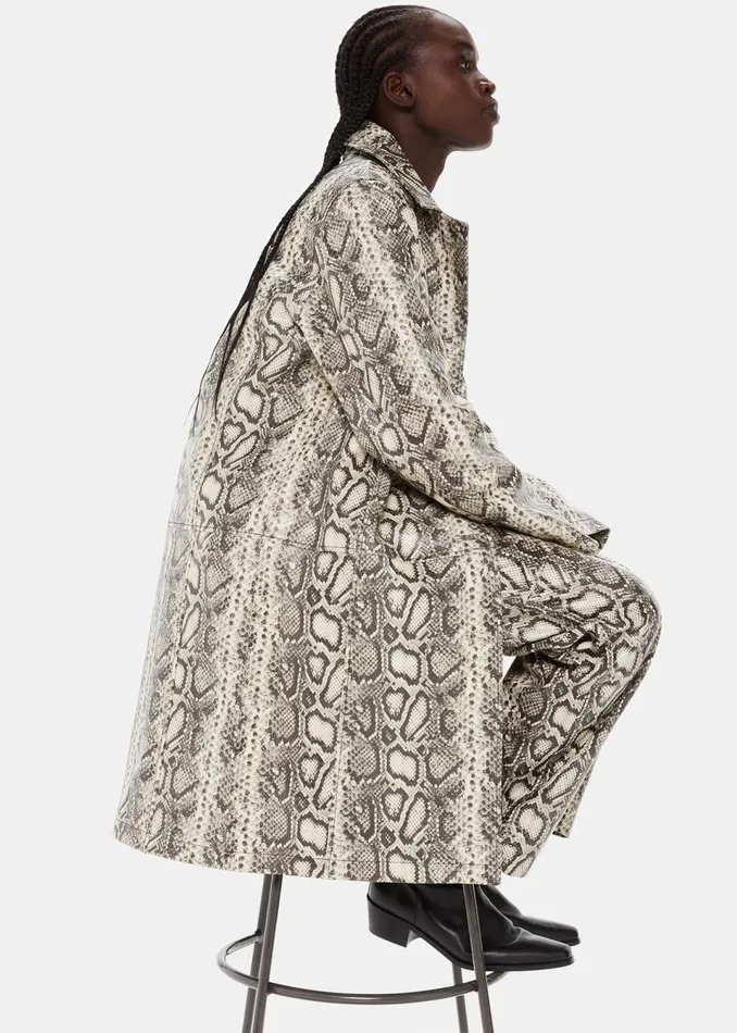 Women Coats and Jackets Whistles Multicolour Iyana Snake Print Leather Coat