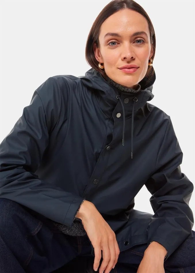Women Coats and Jackets Whistles Navy Rains Long Jacket