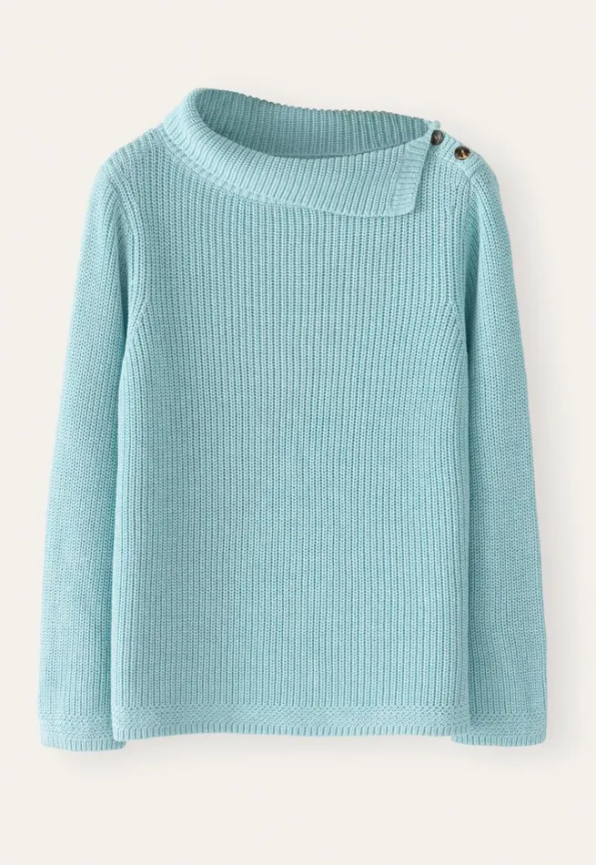 Women Collared Sweater Mint Ocean Poetry Fashion Sweaters