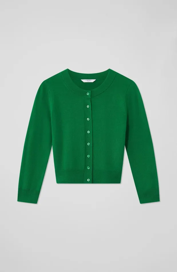 Women Connie Green Sustainably Sourced Merino Wool Cardigan Green LKBennett Knitwear