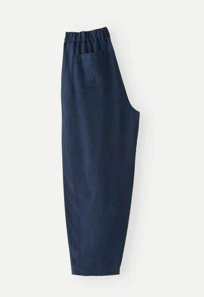 Women Cropped Trousers Midnight Blue Poetry Fashion Trousers and Shorts