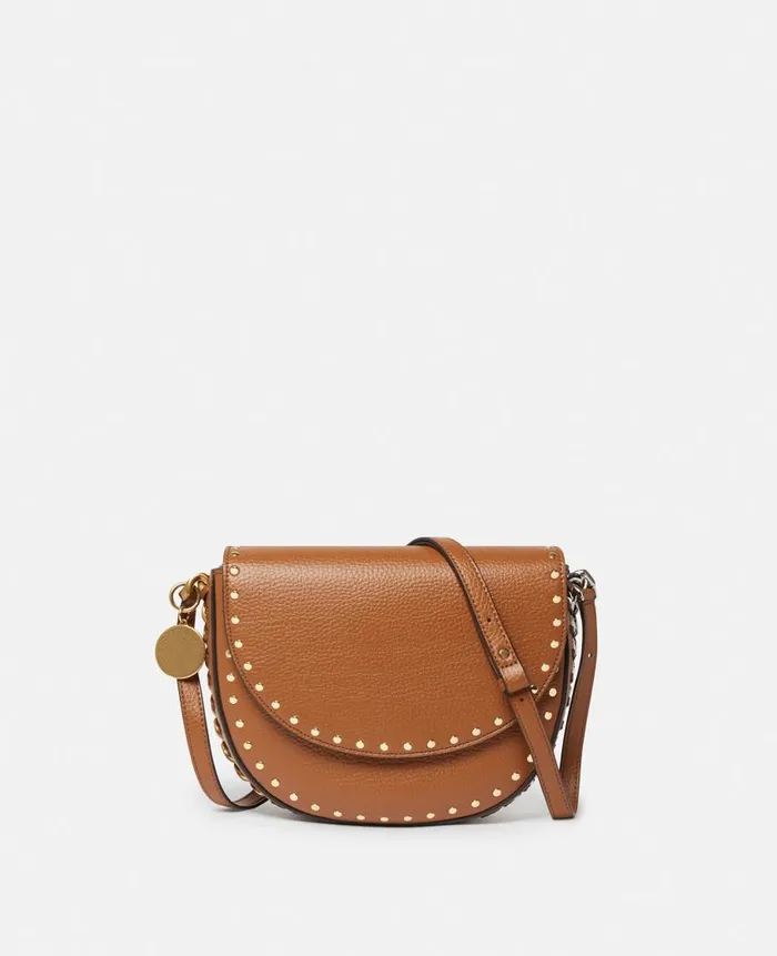 Women Crossbody Bags Stella McCartney Frayme Studded Grainy Alter Mat Medium Flap Shoulder Bag Pecan Women Crossbody Bags Stella McCartney Frayme Studded Grainy Alter Mat Medium Flap Shoulder Bag Pecan