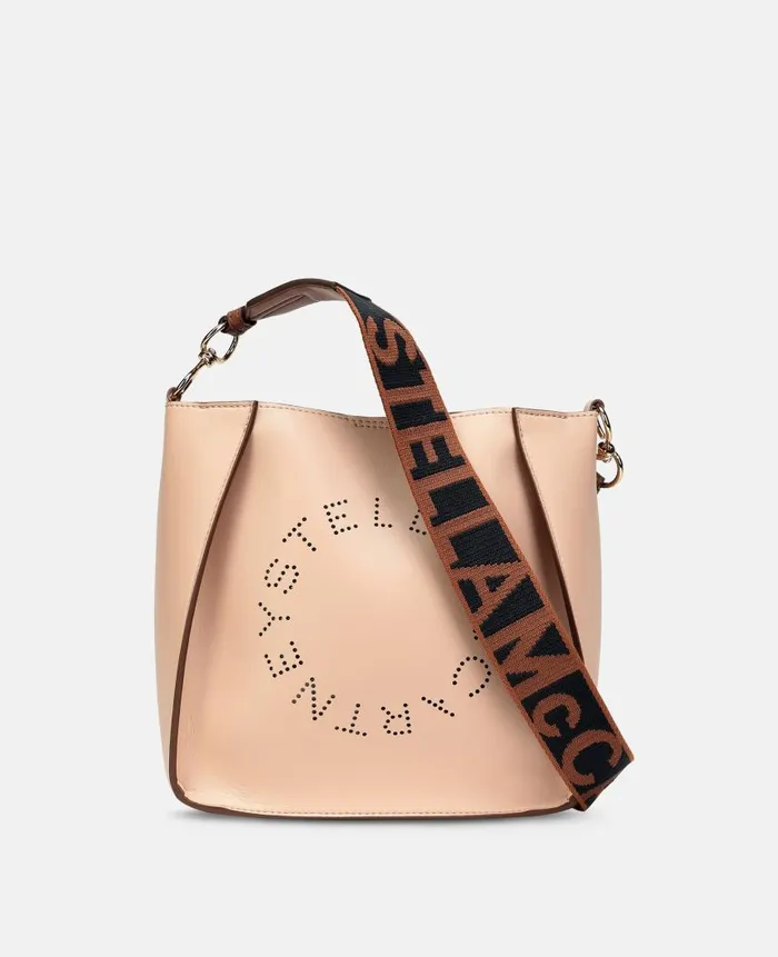 Women Crossbody Bags Stella McCartney Logo Crossbody Bag Powder