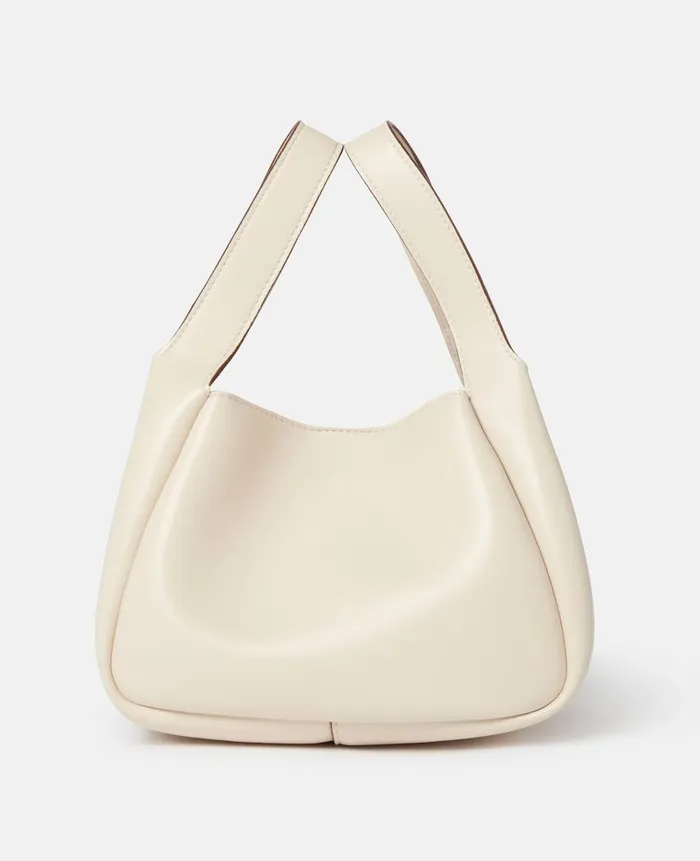 Women Crossbody Bags Stella McCartney Logo Double Top Handle Crossbody Bag Magnolia White