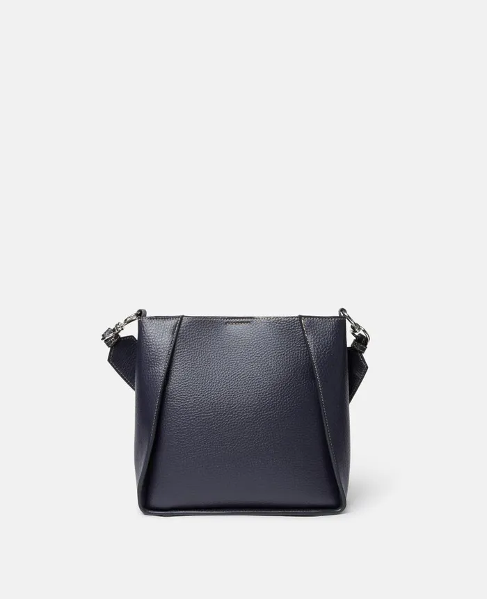 Women Crossbody Bags Stella McCartney Logo Grainy Alter Mat Shoulder Bag Indigo Moon