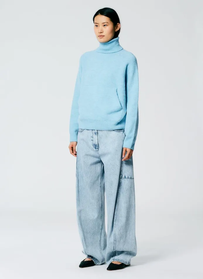 Women Denim Tibi Acid Iceberg Denim Sid Jean 8211 Petite Acid Iceberg Blue