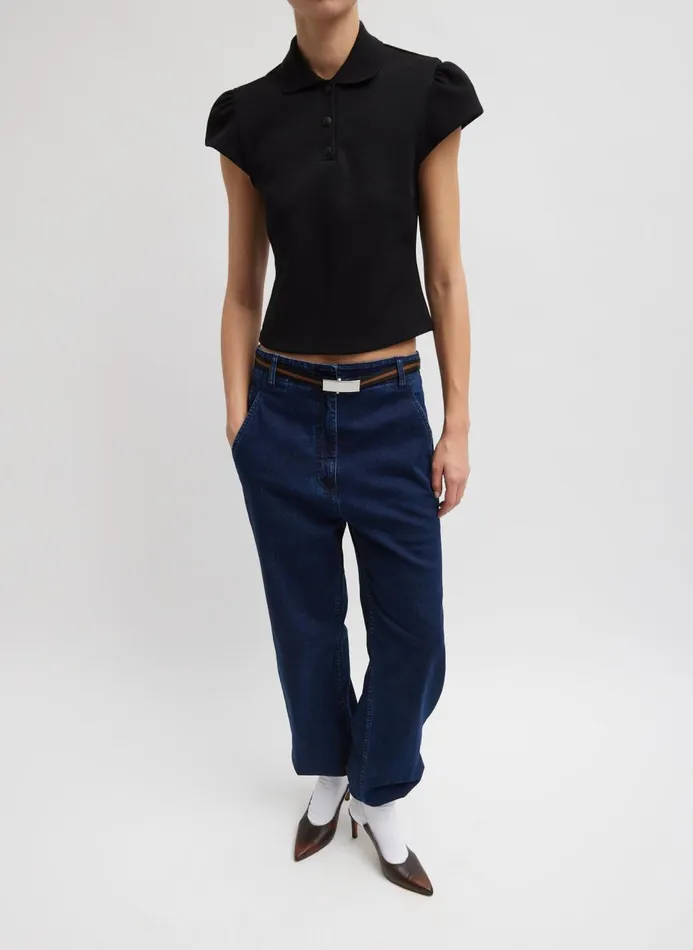 Women Denim Tibi Classic Indigo Denim Barry Jean Indigo