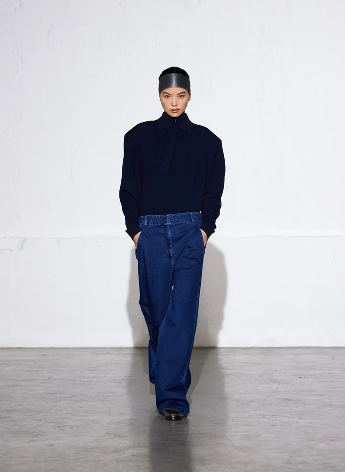 Women Denim Tibi Classic Indigo Denim Barry Jean Indigo