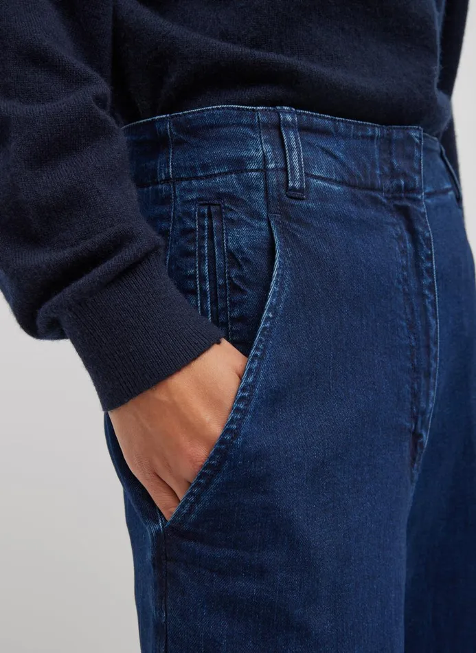 Women Denim Tibi Classic Indigo Denim Barry Jean Indigo