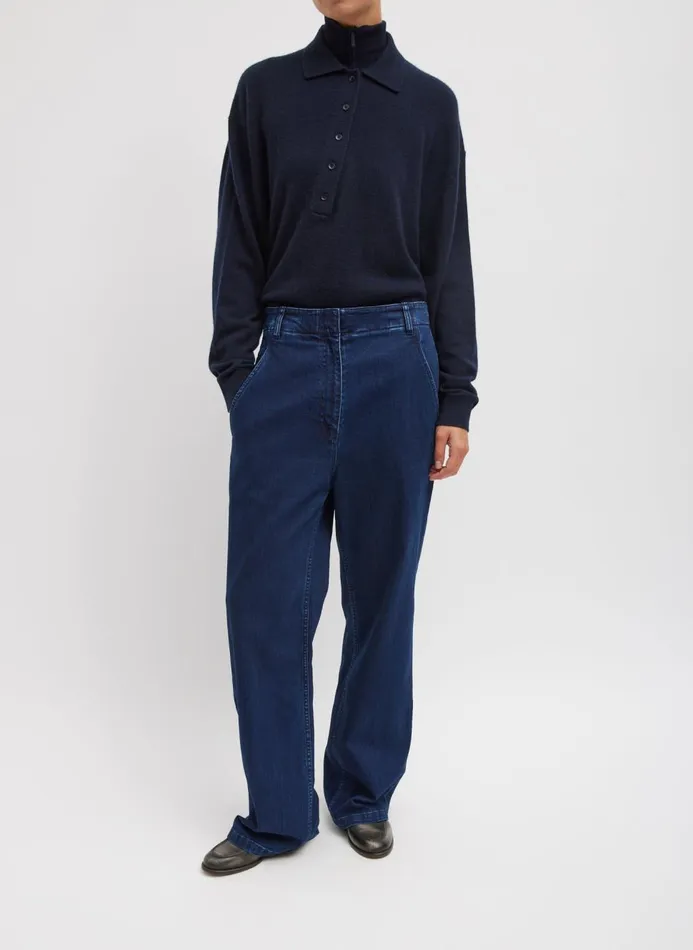 Women Denim Tibi Classic Indigo Denim Barry Jean Indigo