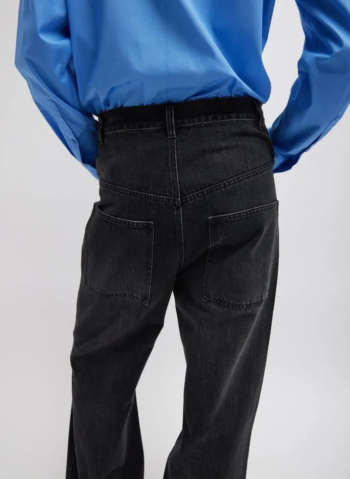 Women Denim Tibi Vintage Black Denim Ryder Jean Vintage Black