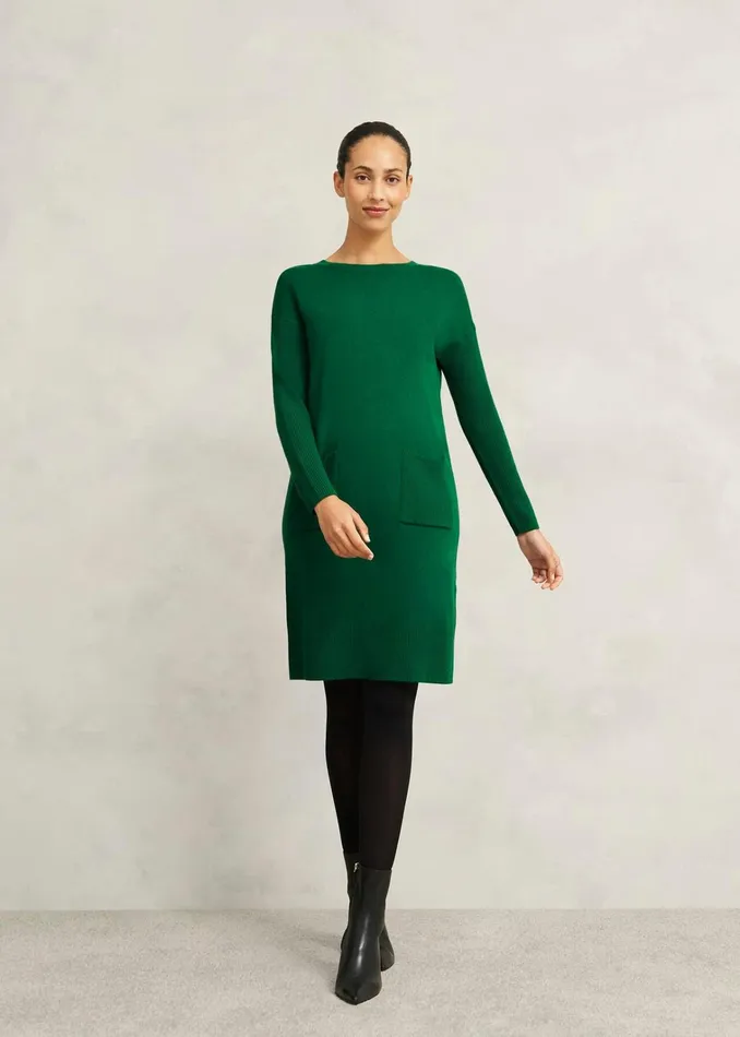 Women Devora Knitted Dress With Cashmere Verdent Green Hobbs Dresses and Jumpsuits Women Devora Knitted Dress With Cashmere Verdent Green Hobbs Dresses and Jumpsuits