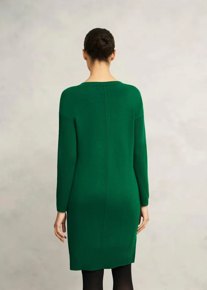 Women Devora Knitted Dress With Cashmere Verdent Green Hobbs Dresses and Jumpsuits