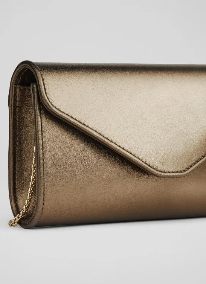 Women Dominica Copper Chain Clutch Bag LKBennett Clutch Bags