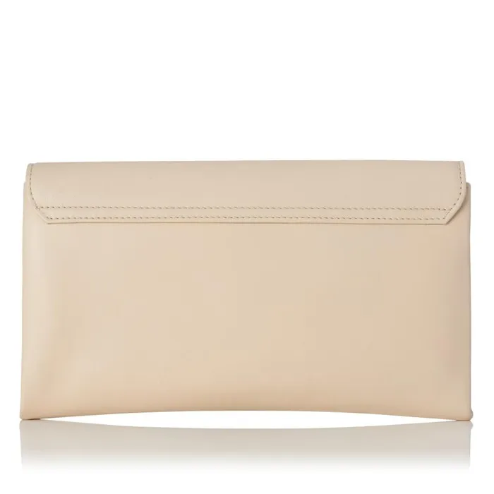 Women Dora Beige Leather Clutch Bag LKBennett Clutch Bags