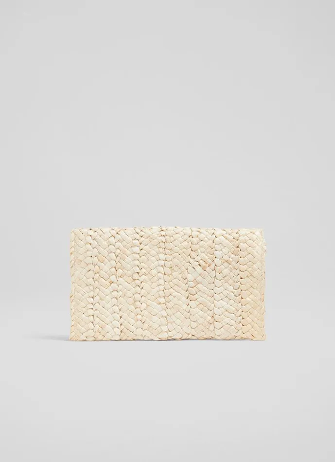 Women Dove Natural Straw Envelope Clutch LKBennett Clutch Bags Women Dove Natural Straw Envelope Clutch LKBennett Clutch Bags