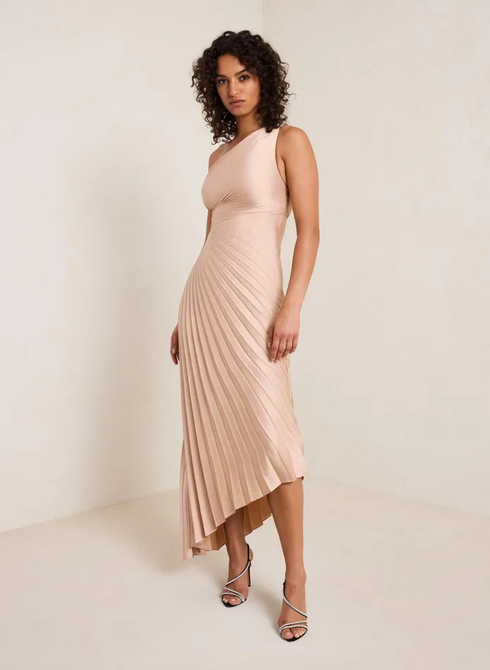 Women Dresses ALC Delfine Satin Pleated Dress Bella