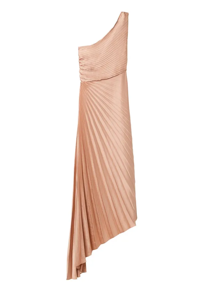 Women Dresses ALC Delfine Satin Pleated Dress Bella