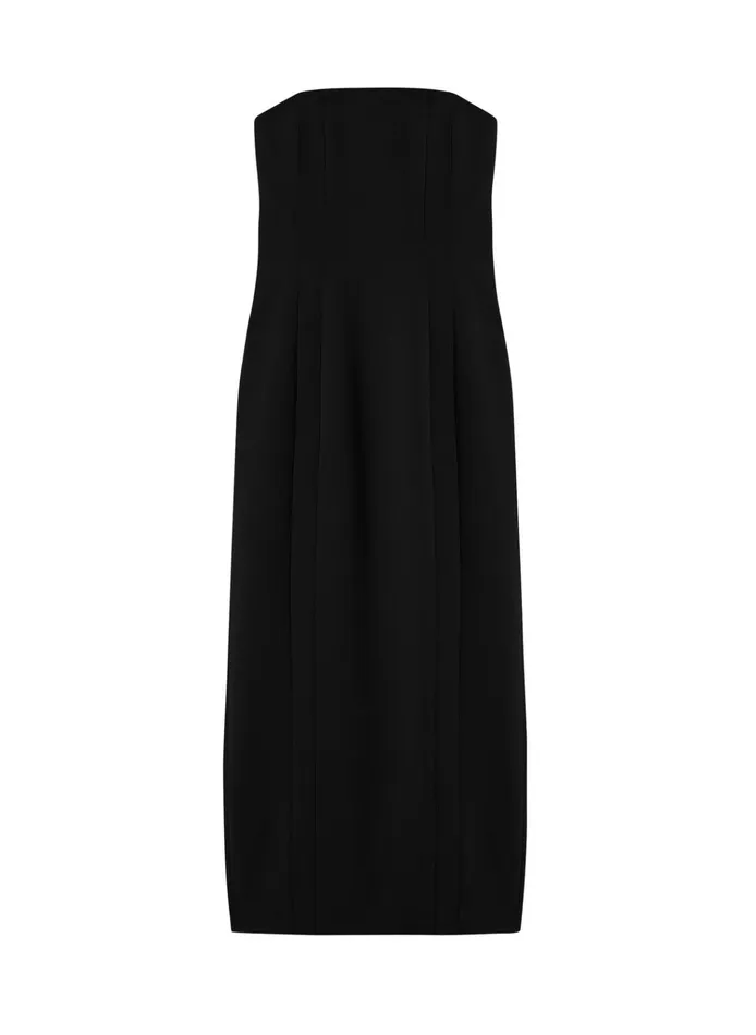 Women Dresses ALC Elizabeth Strapless Midi Dress Black