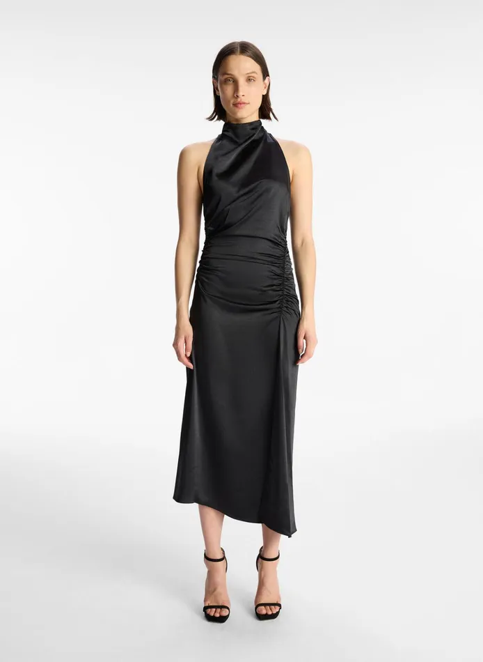 Women Dresses ALC Inez Satin Midi Dress Black