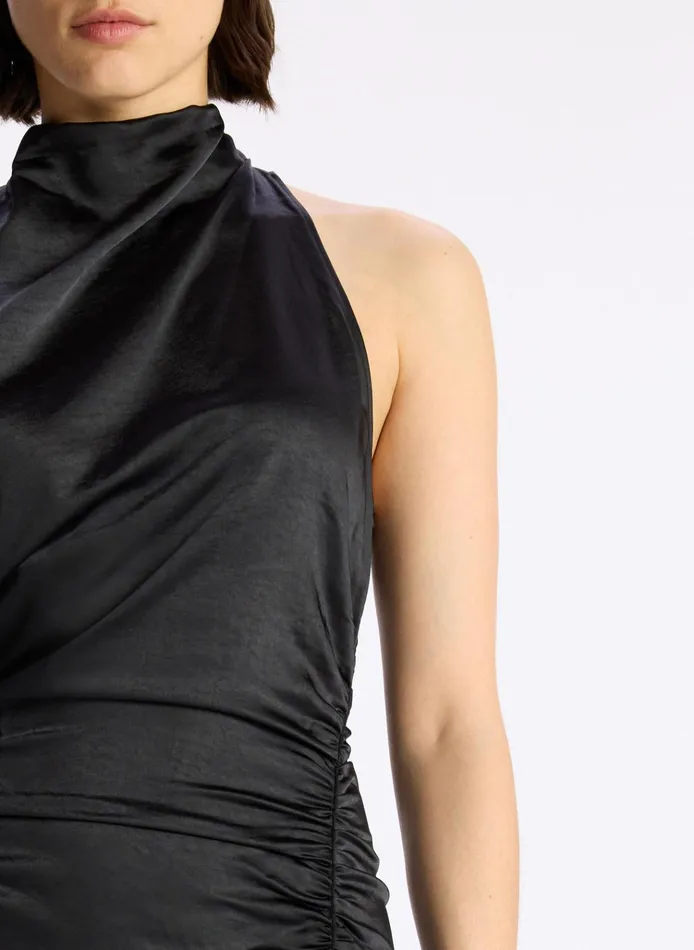 Women Dresses ALC Inez Satin Midi Dress Black