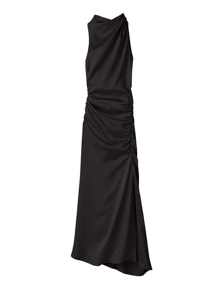 Women Dresses ALC Inez Satin Midi Dress Black