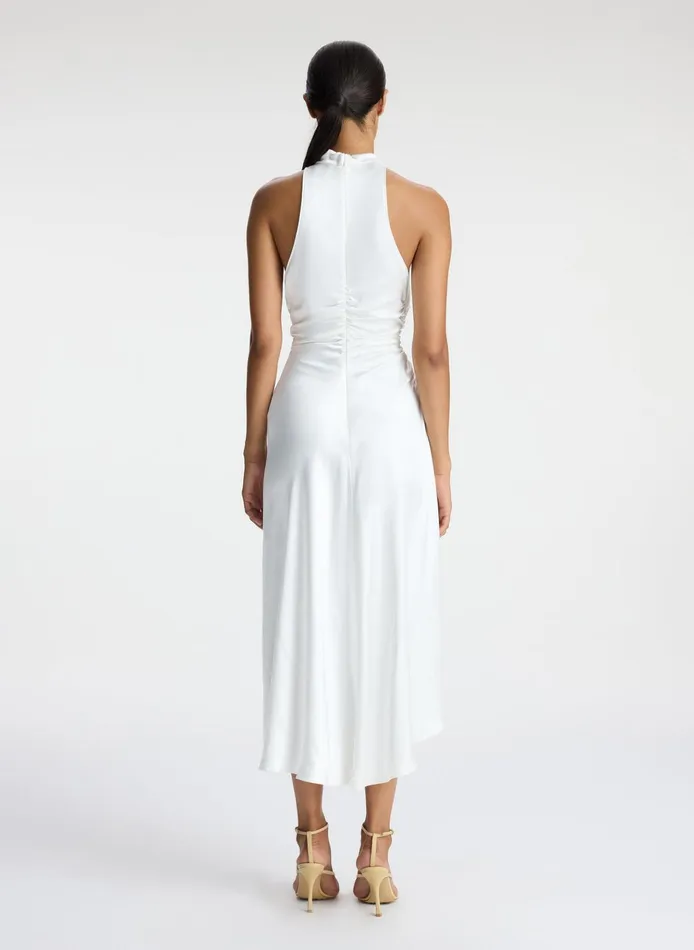 Women Dresses ALC Inez Satin Midi Dress Whisper White