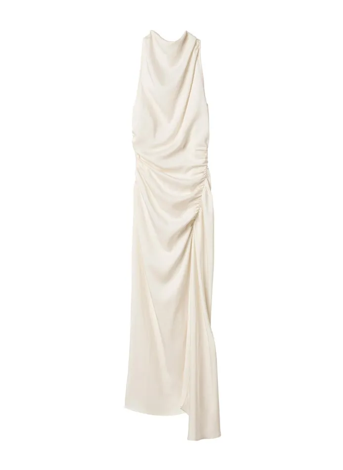 Women Dresses ALC Inez Satin Midi Dress Whisper White
