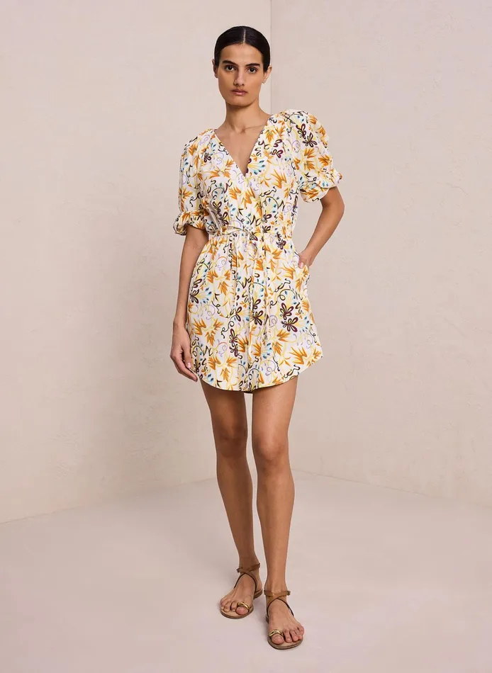 Women Dresses ALC Mia Cotton Mini Dress White Multi