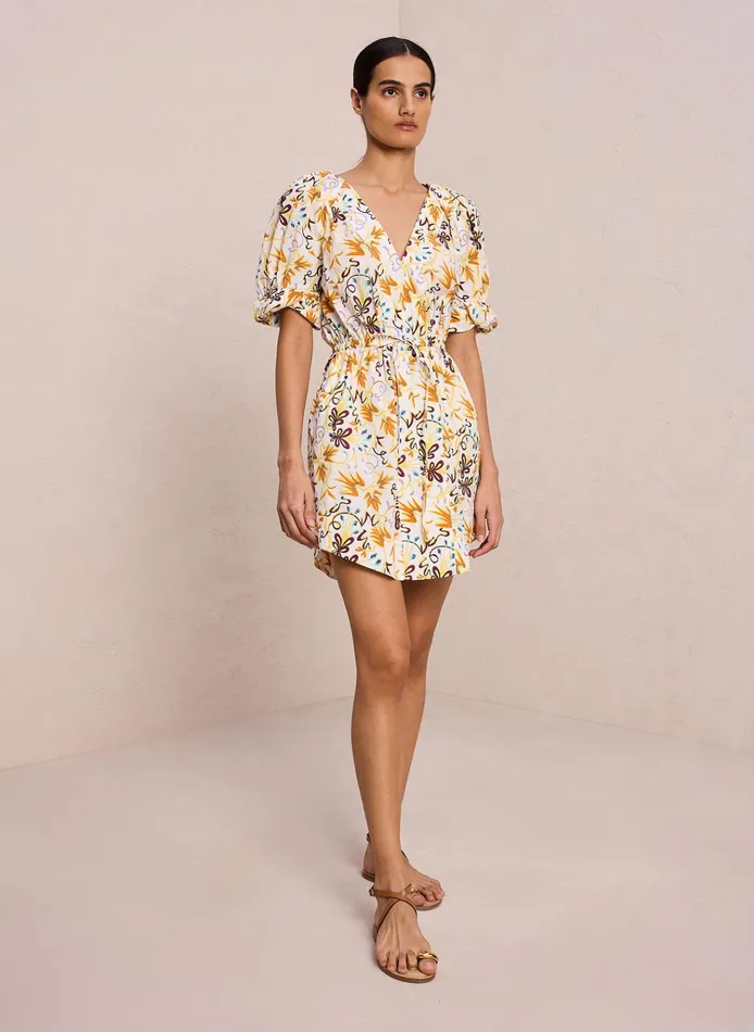 Women Dresses ALC Mia Cotton Mini Dress White Multi