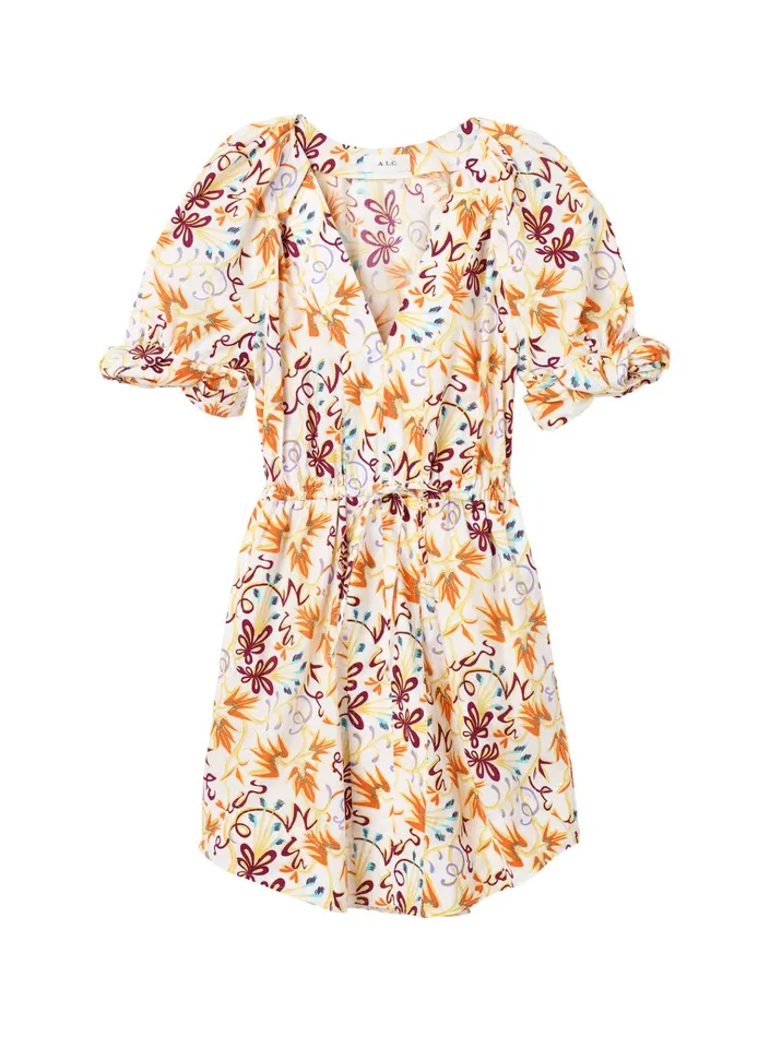 Women Dresses ALC Mia Cotton Mini Dress White Multi