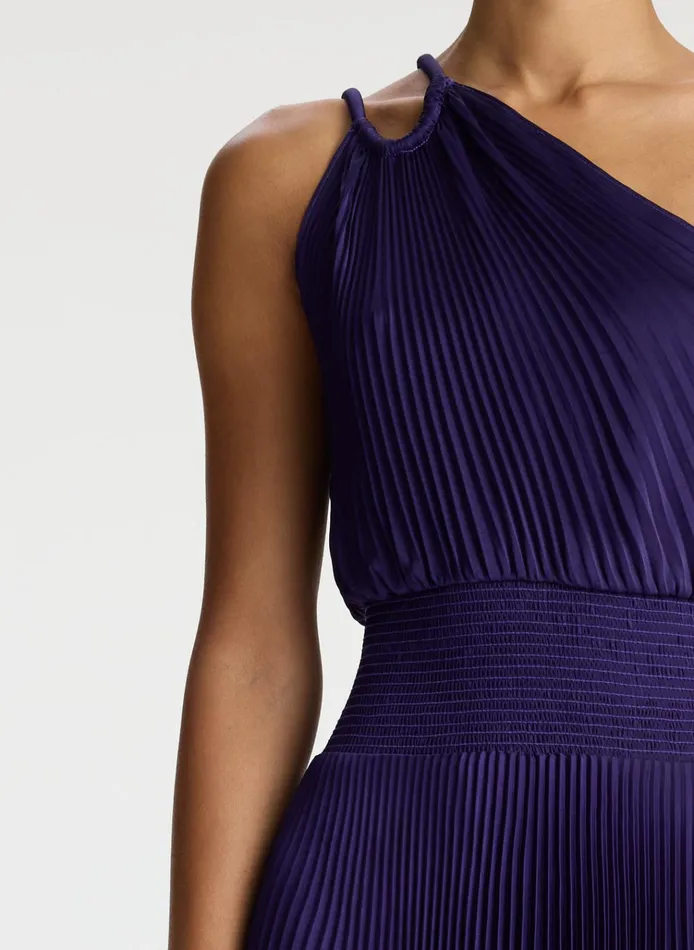 Women Dresses ALC Ruby Satin Pleated Dress Purple