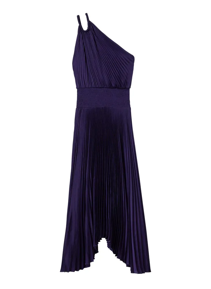 Women Dresses ALC Ruby Satin Pleated Dress Purple