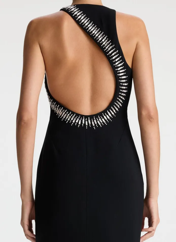 Women Dresses ALC Skyler Embellished Open Back Dress Black