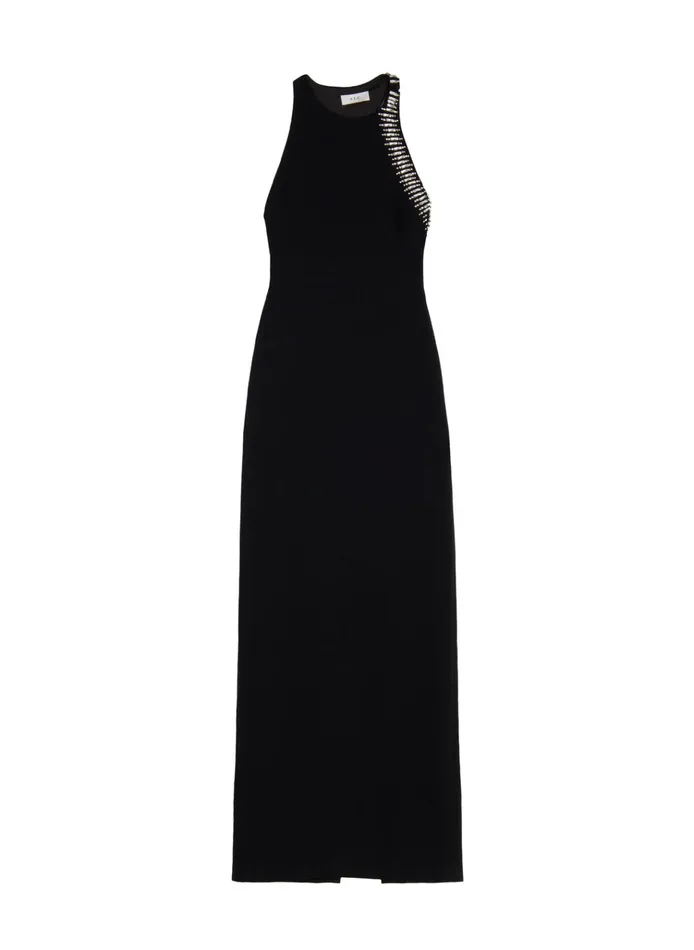 Women Dresses ALC Skyler Embellished Open Back Dress Black