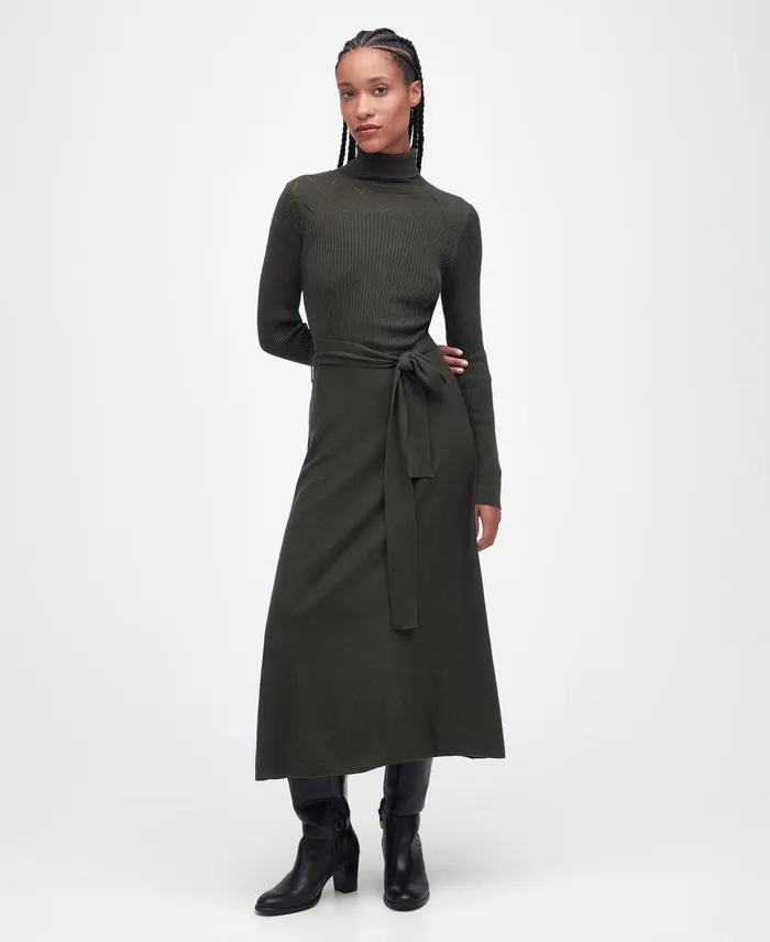 Women Dresses and Skirts Barbour Laverne Midi Dress Olive