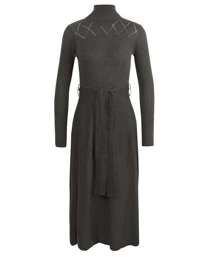 Women Dresses and Skirts Barbour Laverne Midi Dress Olive Women Dresses and Skirts Barbour Laverne Midi Dress Olive