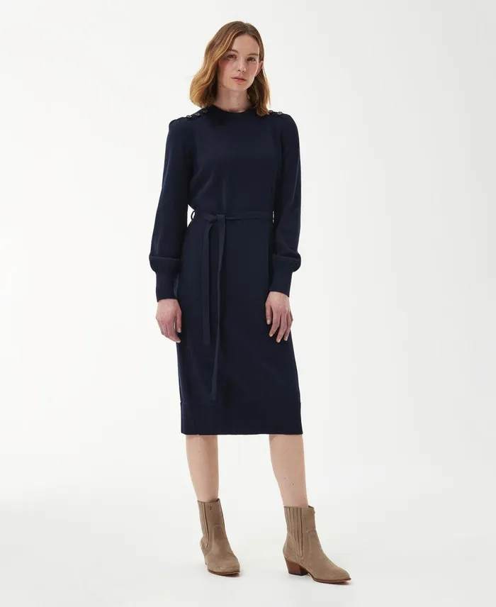 Women Dresses and Skirts Barbour Perch Knitted Midi Dress Classic Navy Women Dresses and Skirts Barbour Perch Knitted Midi Dress Classic Navy
