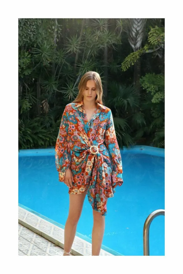 Women Dresses DODO BAR OR Lora Dress F2 Brown