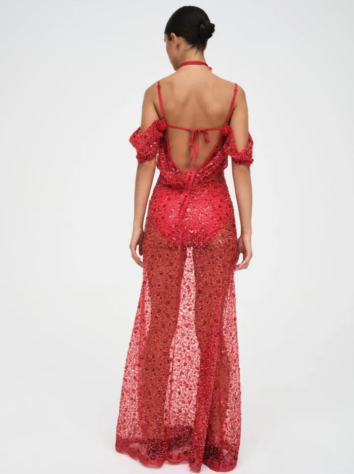 Women Dresses For Love and Lemons Amara Maxi Dress Red Women Dresses For Love and Lemons Amara Maxi Dress Red
