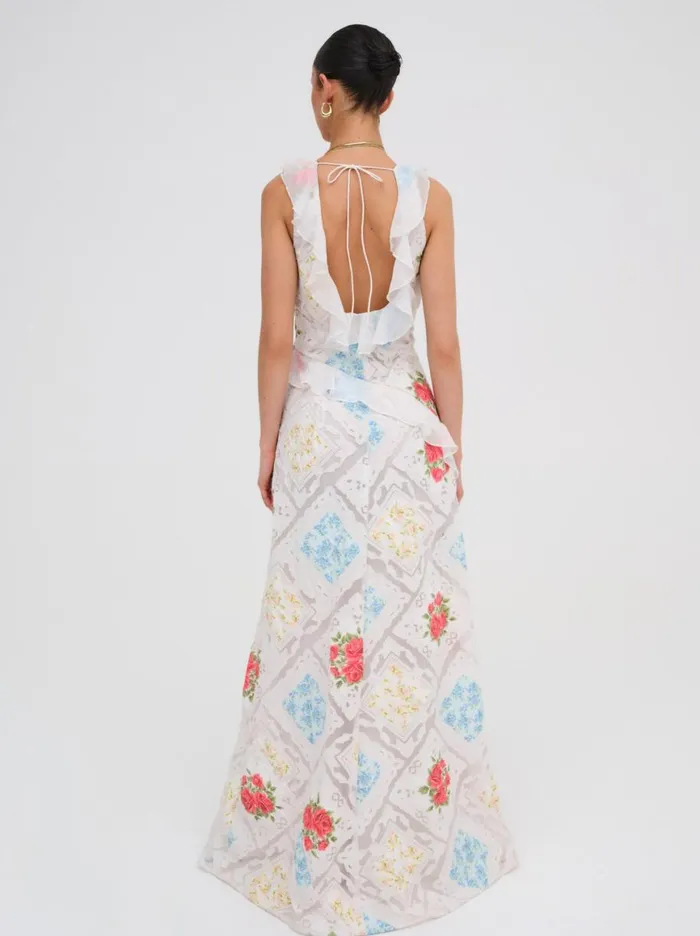 Women Dresses For Love and Lemons Aviana Maxi Dress White