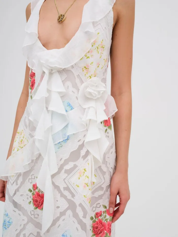 Women Dresses For Love and Lemons Aviana Maxi Dress White