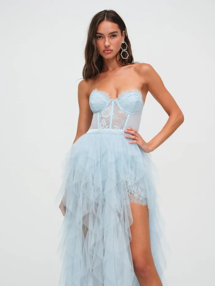 Women Dresses For Love and Lemons Bustier Gown Blue Women Dresses For Love and Lemons Bustier Gown Blue